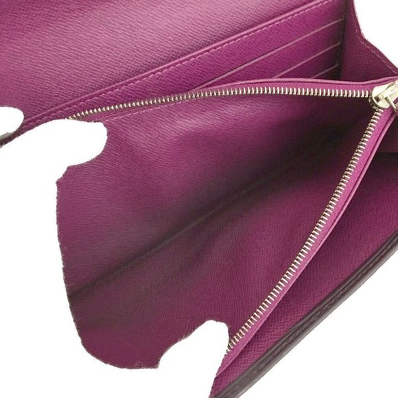 032121D Louis Vuitton Wallet Long Epi Porte Feuille Sarah Leather Bifold - Picture 7 of 9